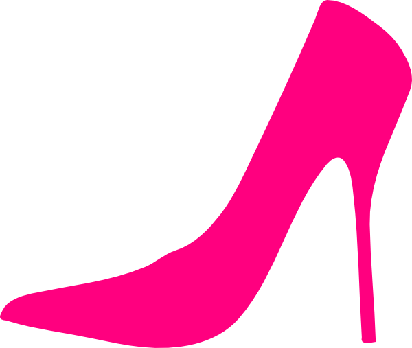 Pink High Heel Shoe Silhouette - Fashion Icon Graphic