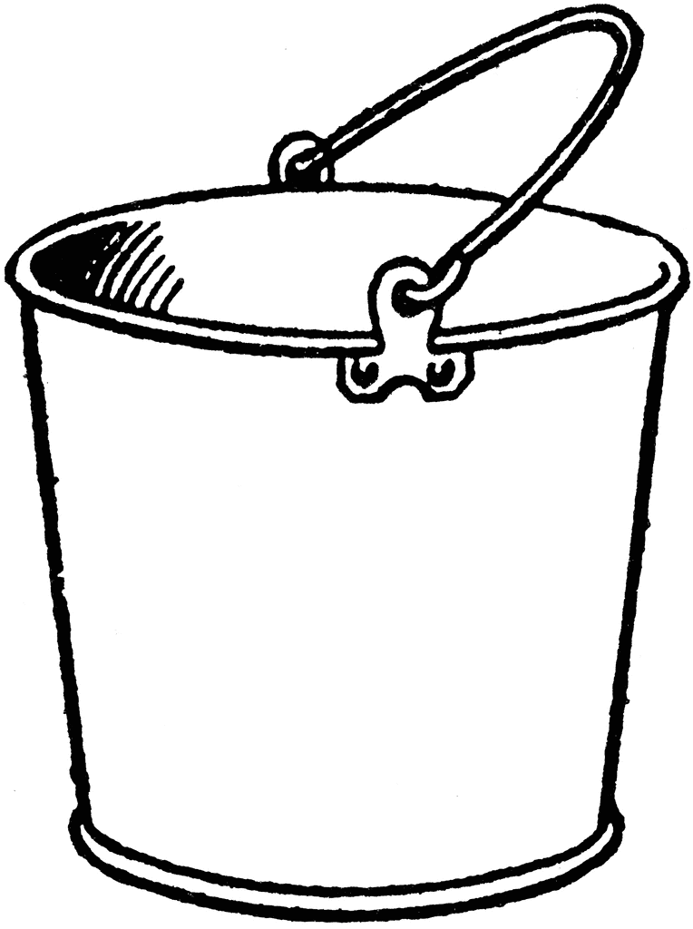 DRAWING of a BUCKET on a WHITE BACKGROUND Stock Illustration  Illustration  of drawn cleaning 180465218