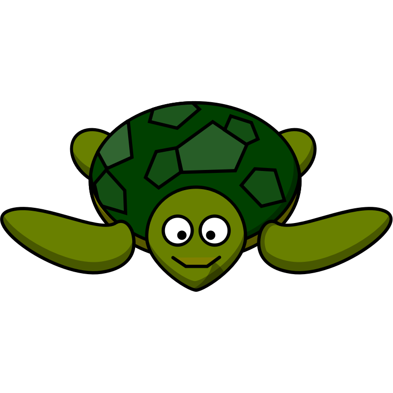 Clipart - smiling turtle
