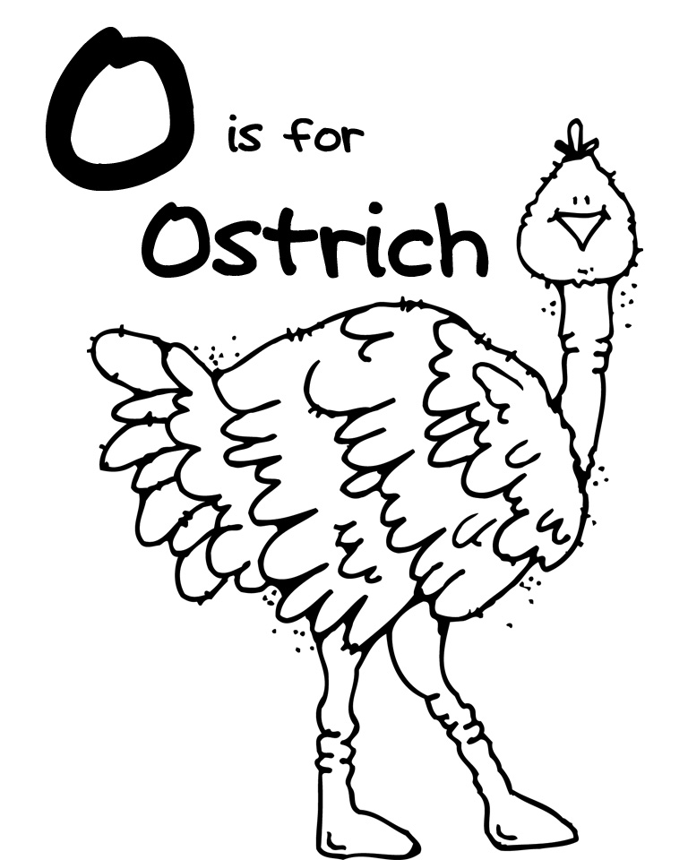 Ostrich Clipart Black And White