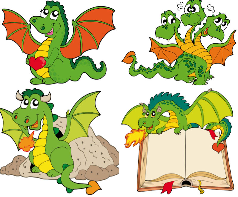 Cartoon dragon vector | Vector Graphics Blog