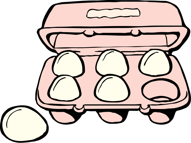 Black And White Eggs And Bacon Clipart
