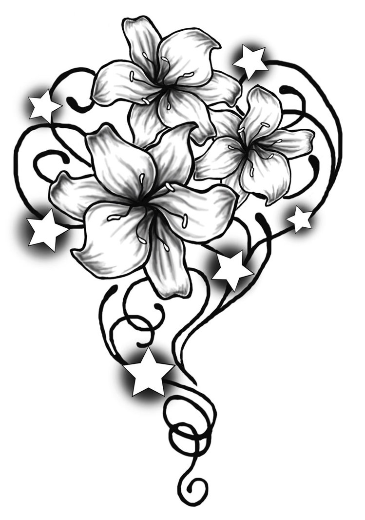 Tribal Flowers - Clipart library
