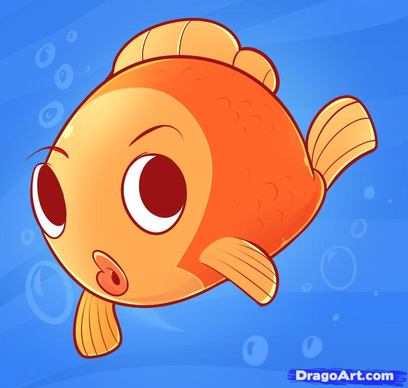 easy drawing of red fish - Clip Art Library