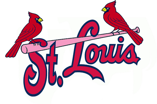Saint Louis Cardinals logo breast cancer bat Brighter Pink 