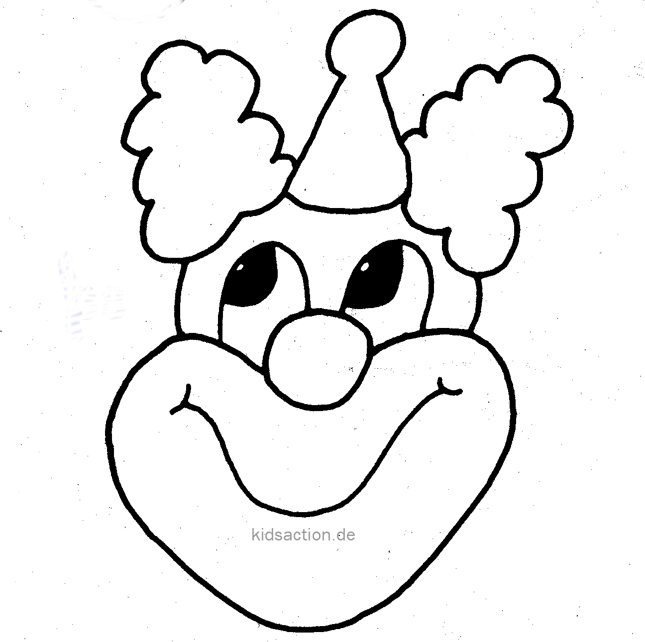 clown gesicht zum ausmalen - Clip Art Library