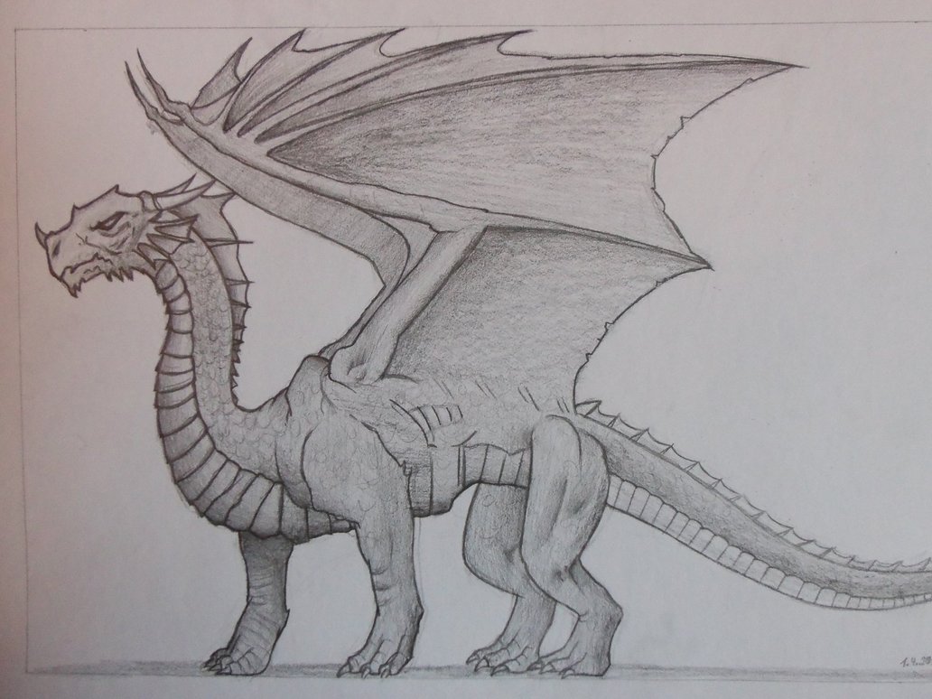Грозный дракон рисунок