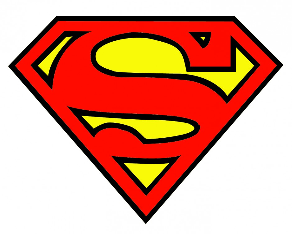 superman logo coloring page