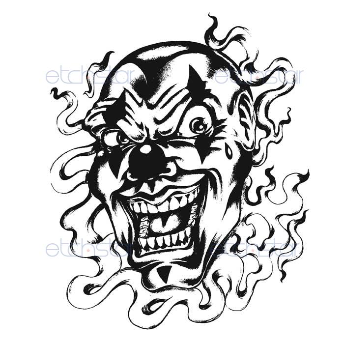 evil clown tattoos - Clip Art Library