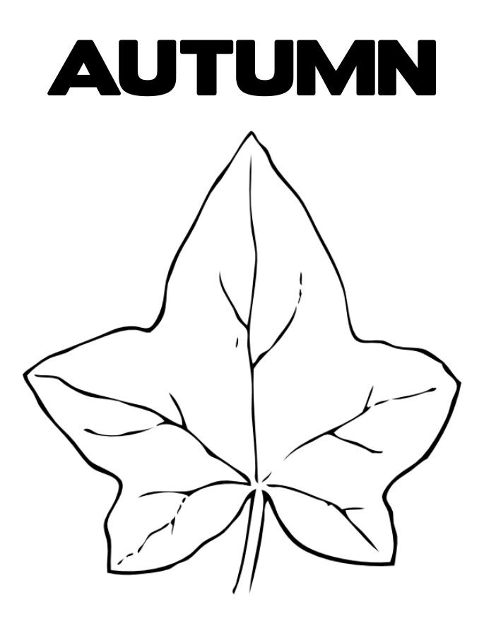 Autumn Leaf Coloring Page - Free Printable for Kids & Adults
