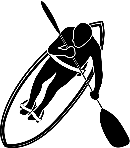 Paddle Surfer clip art - vector clip art online, royalty free 