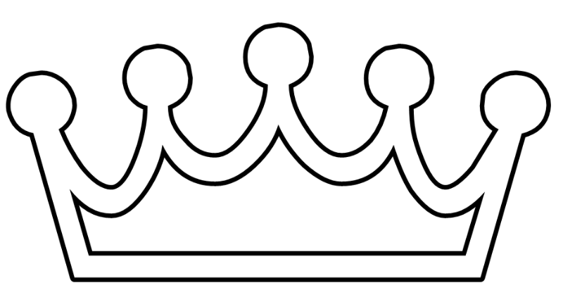Crown BW Free Vector 