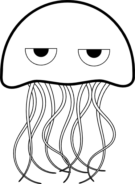 Cartoon Jellyfish clip art - vector clip art online, royalty free 