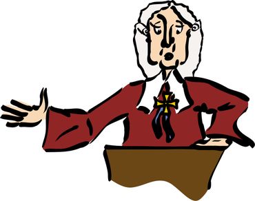 Colonial-Era Orator Giving a Speech - Illustration