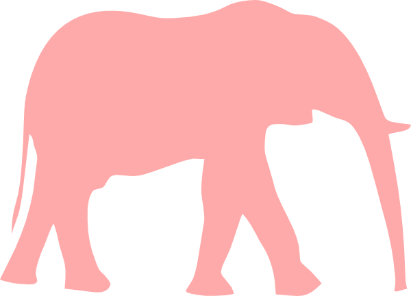 Pink Elephant clip art - vector clip art online, royalty free 