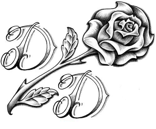 letter d tattoo designs  Clip Art Library