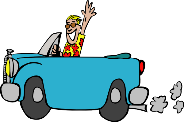 Man Driving Car clip art - vector clip art online, royalty free 