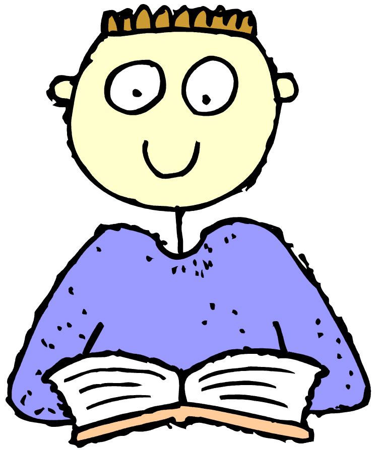 child reading a book - Clip Art Library