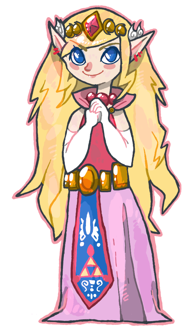 Clipart library: More Like Chibi Zelda ~ Curious by katethegreat19
