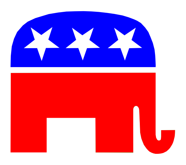 Republican Gop Party Elephant clip art - vector clip art online 