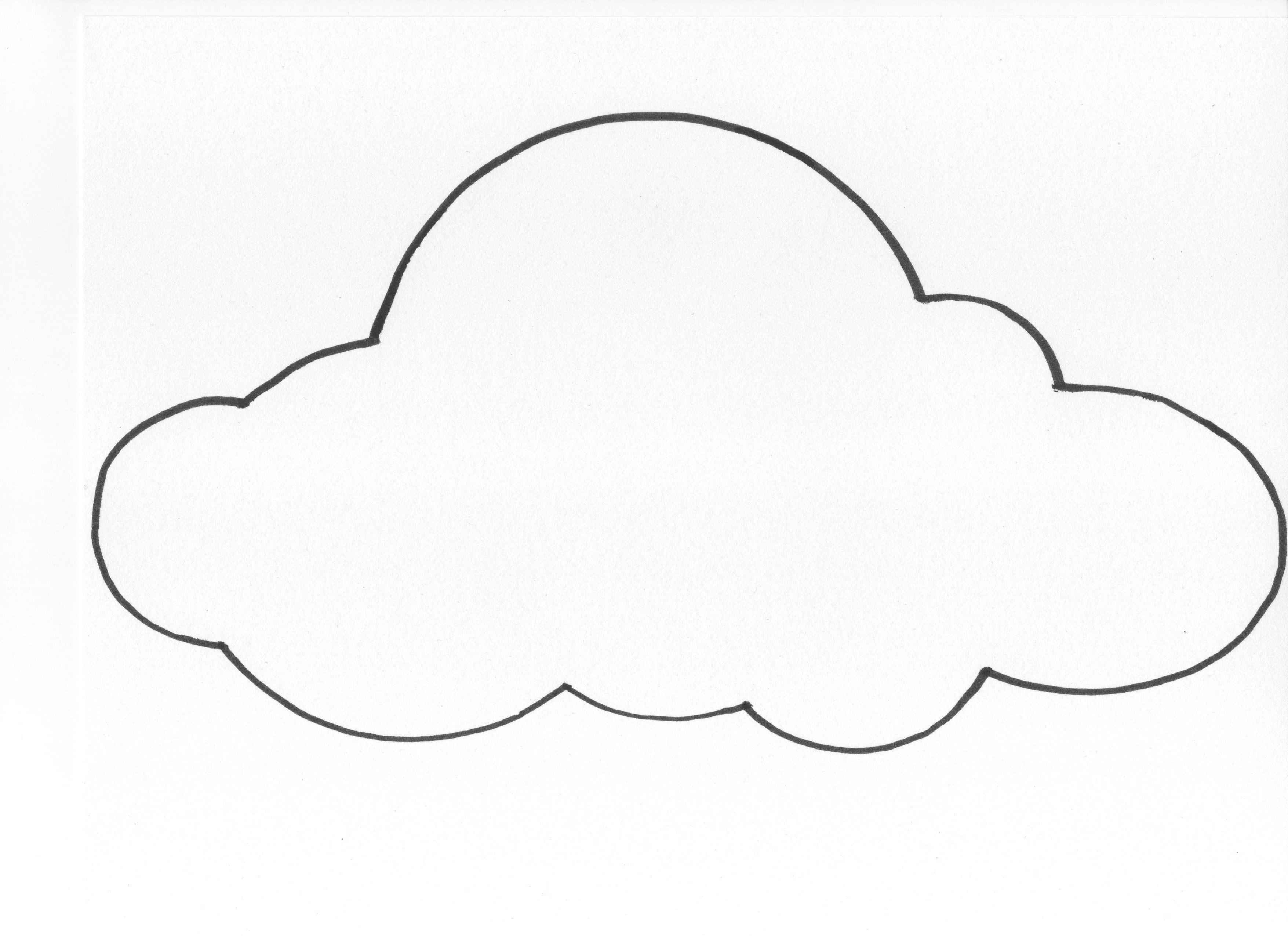 Free Cloud Template Printable - Printable Word Searches