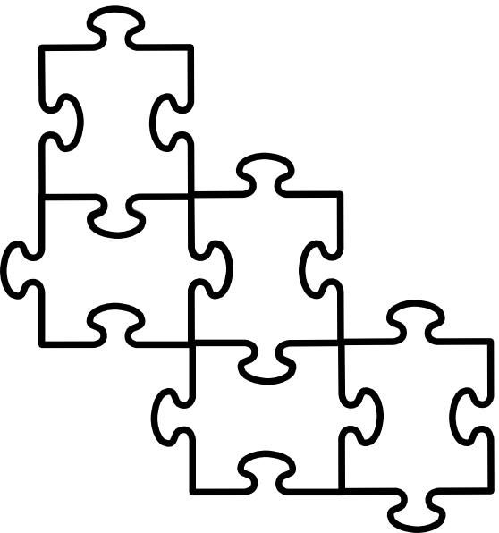 4 Puzzle Pieces Template - Clipart library