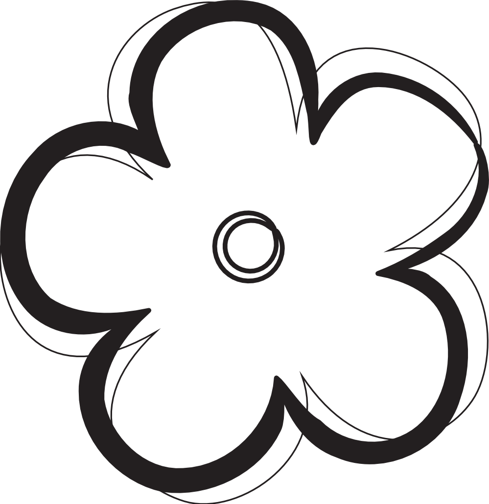 Images For  Black And White Flower Logo