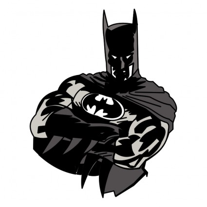 Batman Logo & Character Illustration - Bold Comic Book Art
