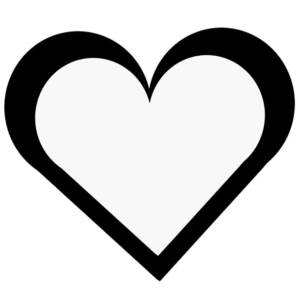 Heart Outline Vector - Clipart library