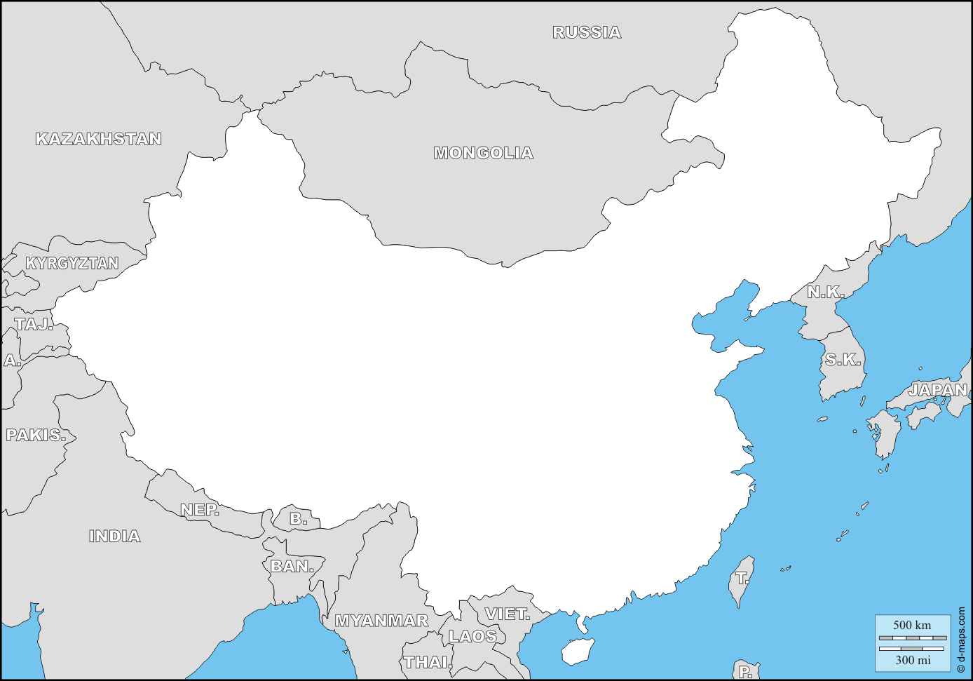 China Province Map Blank Clip Art Library