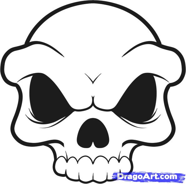 How to Draw a Skull  An Easy Simplified Front View  Lets Draw That