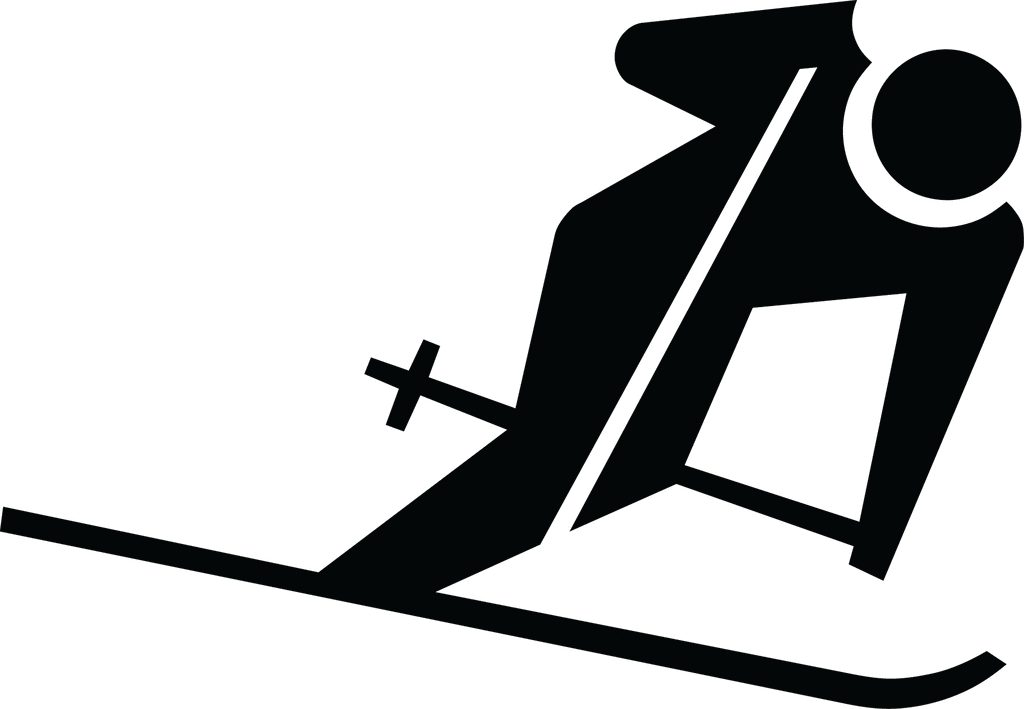 Downhill Skiing, Silhouette | ClipArt ETC
