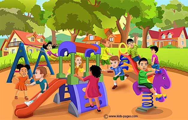 kids playing outside on playground