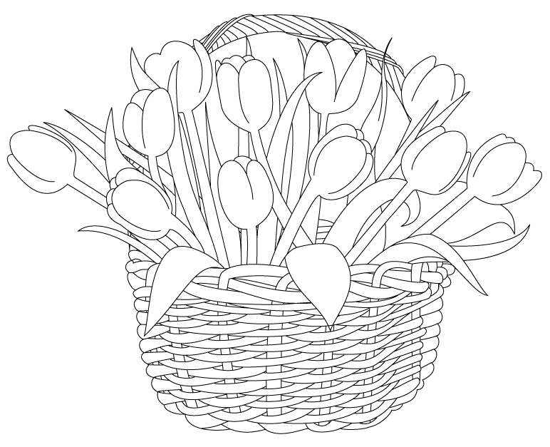 Vibrant flower-filled basket painting with realistic details png download -  3640*3764 - Free Transparent Cartoon png Download. - CleanPNG / KissPNG