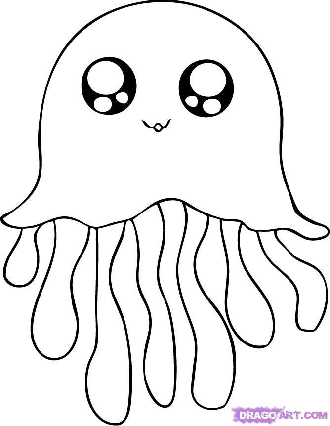 Pix For  Jellyfish Outline