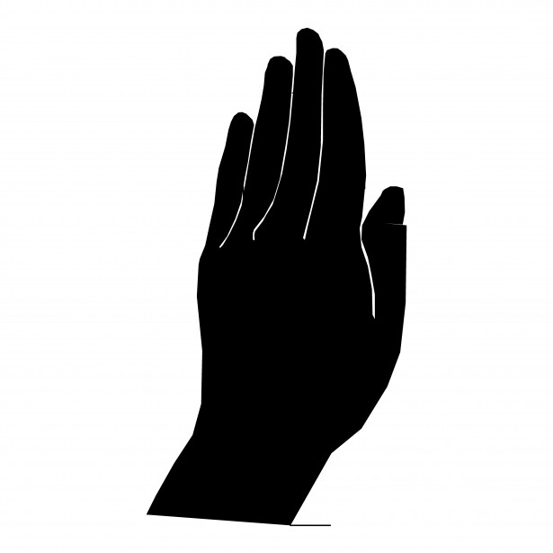 open hand silhouette