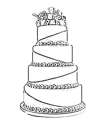wedding cake drawing