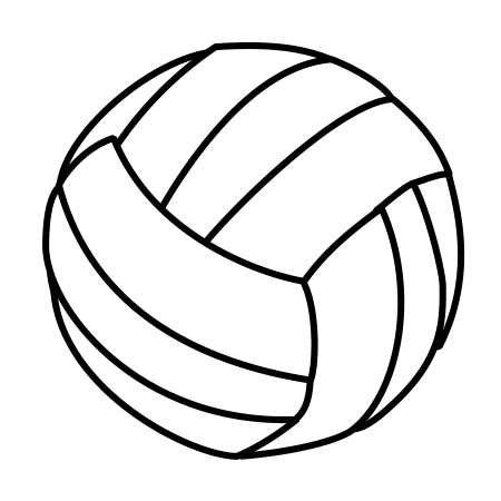 Volleyball Beach Ball Play - Volleyball Outline, HD Png Download - vhv