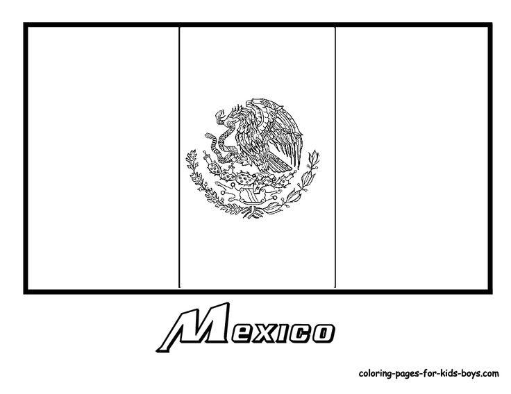 Mexican Flag Coloring Page Clip Art Library