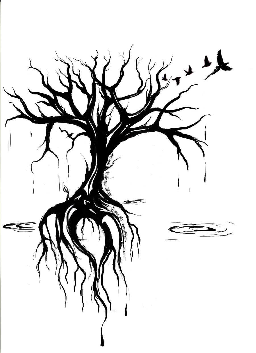 dead tree tattoo design - Clip Art Library