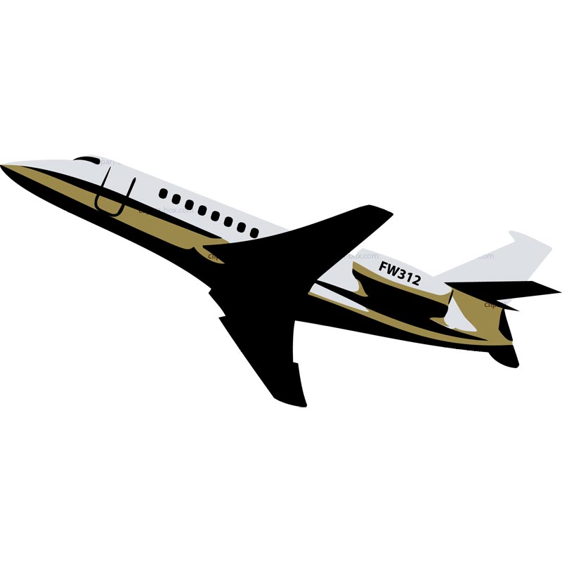 airplane taking off clipart