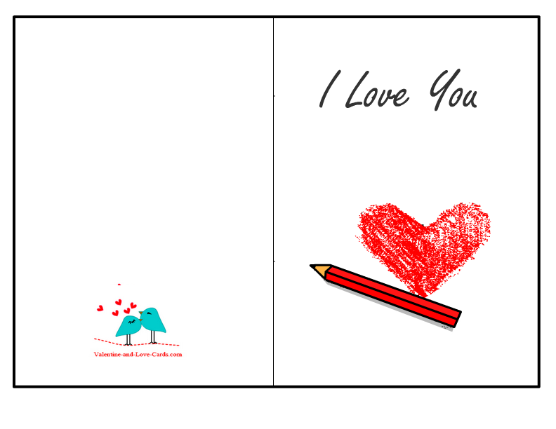 I Love You Printable Cards