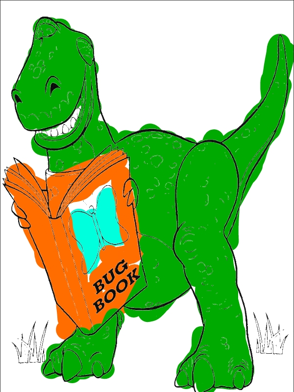 Dinosaur Reading A Story Clip Art Library