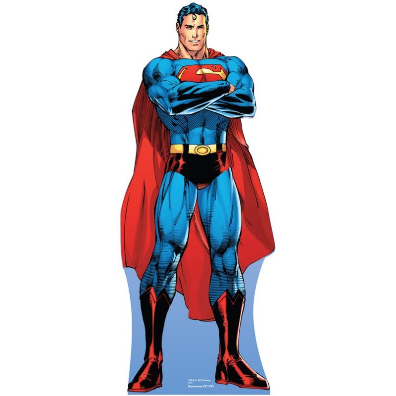 Arms Folded Lifesized Superman Cartoon Standup 