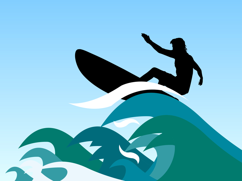 Surfing Clipart Funny Awesome supplies for your digital and handmade ...