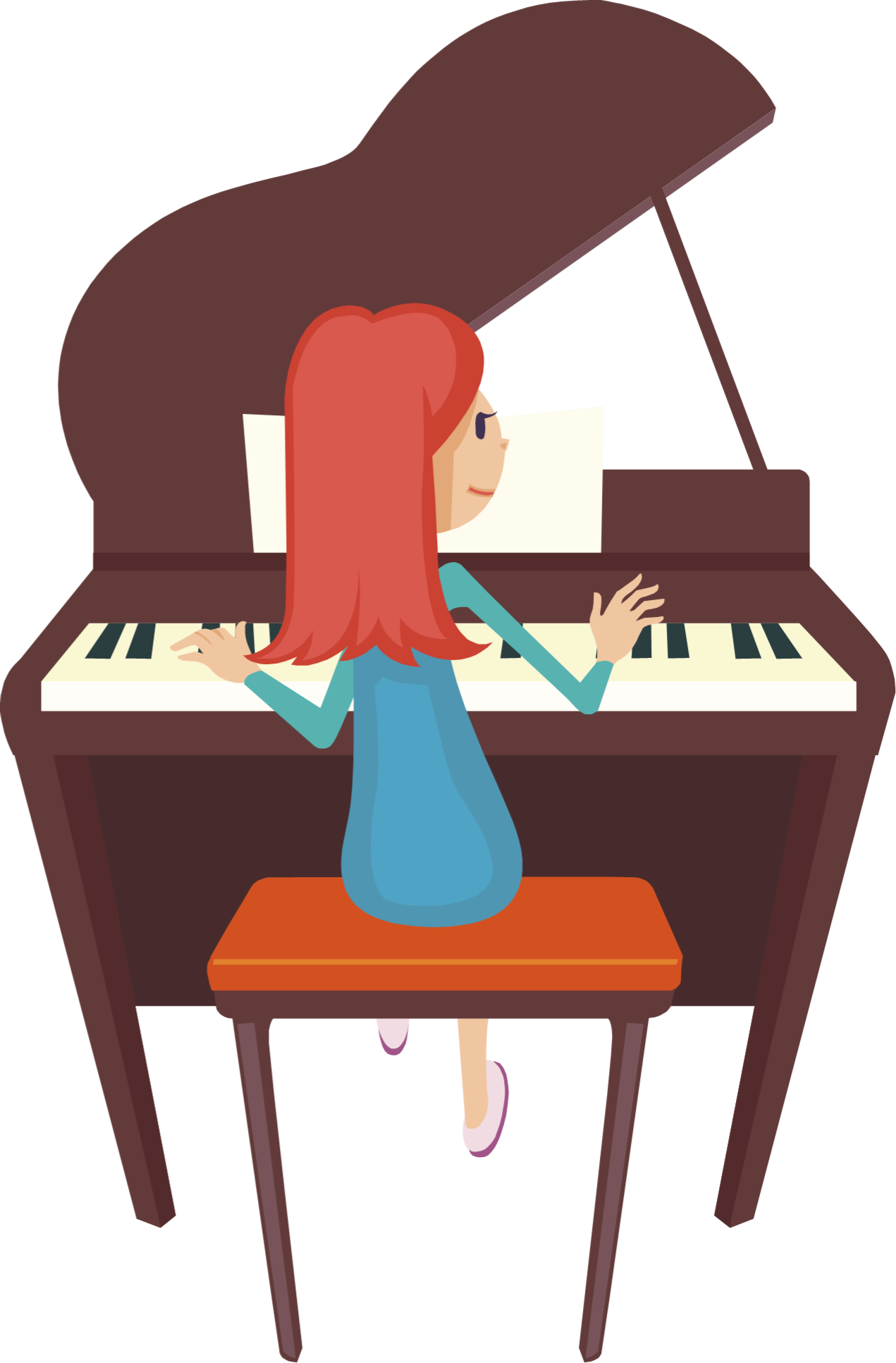 piano player cartoon