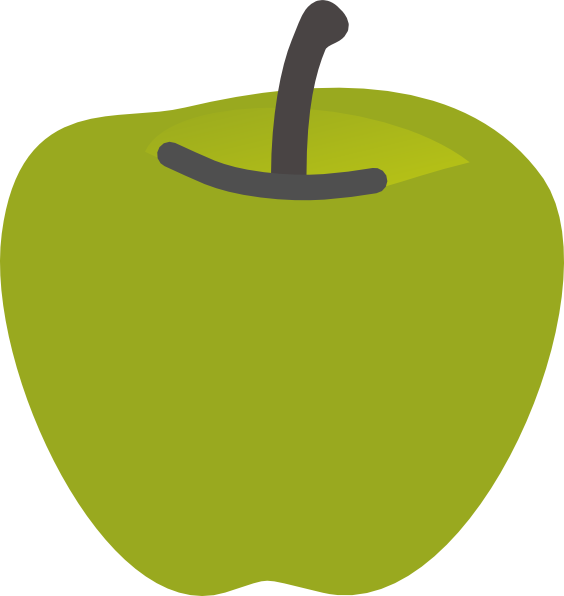 Green Apple 2 clip art - vector clip art online, royalty free 