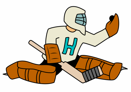 Silhouette of a Hockey Goalie - Vector Drawing Stock Vector - Illustration  of skating, isolated: 113617623