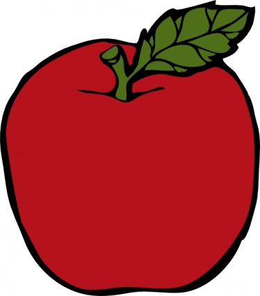 Red Apple Illustration - Fresh, Simple Fruit Graphic for Education & Design