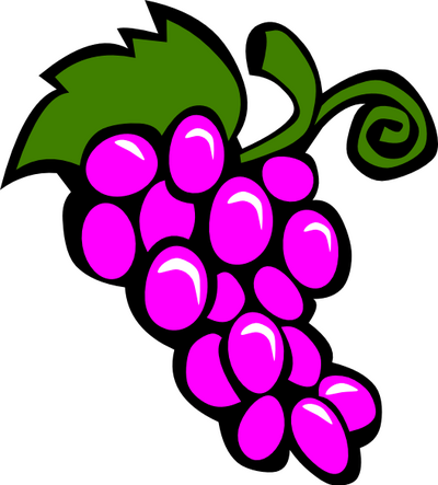 Purple Grapes Illustration - Fresh & Colorful Clipart for Food and Beverage Content